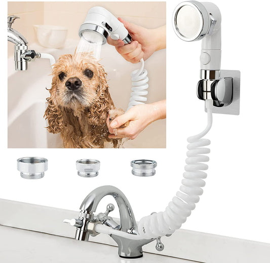 Multi-Functional Sink Faucet Sprayer Attachment - Perfect for Dog Bathing, Laundry, and Kitchen Use!