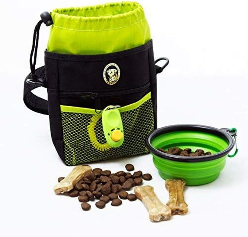 ```Snack Attack Satchel - The Ultimate Canine Cookie Carrier with Clicky Thing and Magic Bowl for Pooches, Adjustable Straps for Your Human Fashion Show, Perfect for Teaching Your Dog to Be a Goodest Boy!```