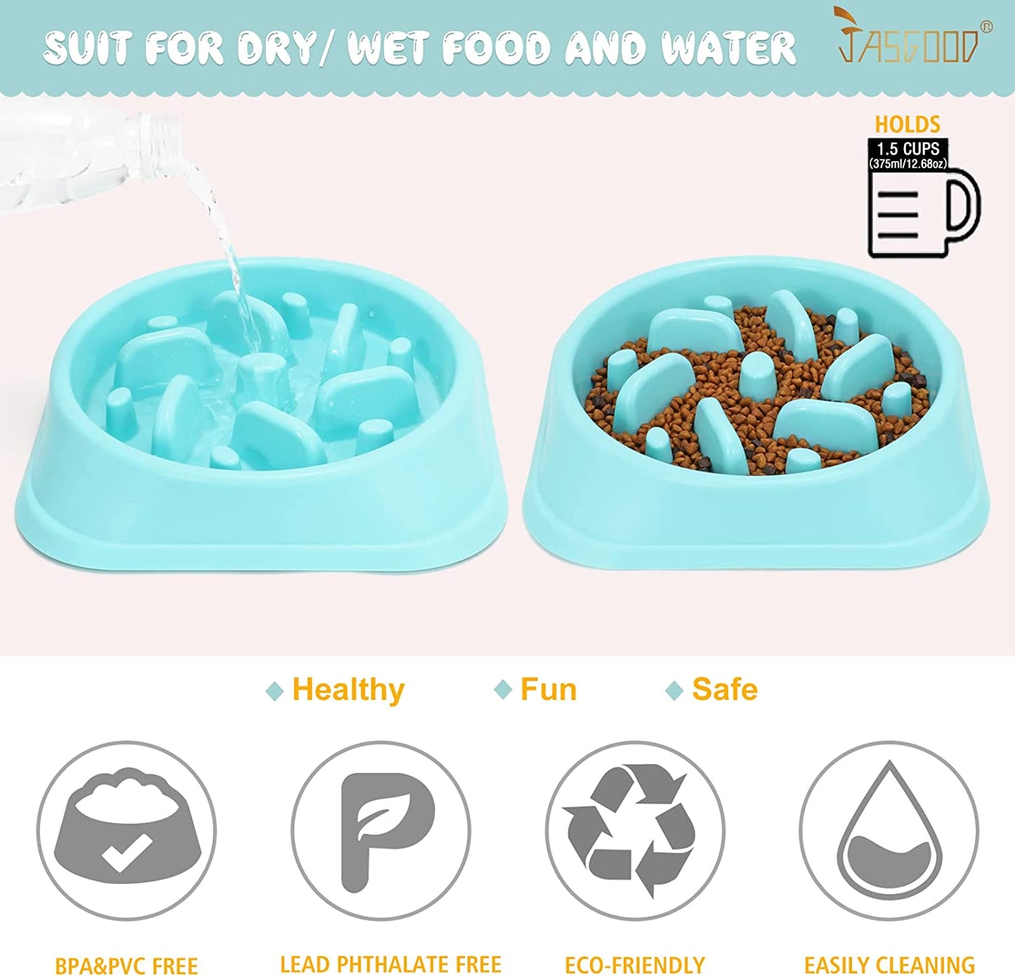 "Chow Down, Slowpoke! Eco-Friendly Dog Bowl That Says 'No' to Choking and 'Yes' to Healthy Belly Bloat Busters!"