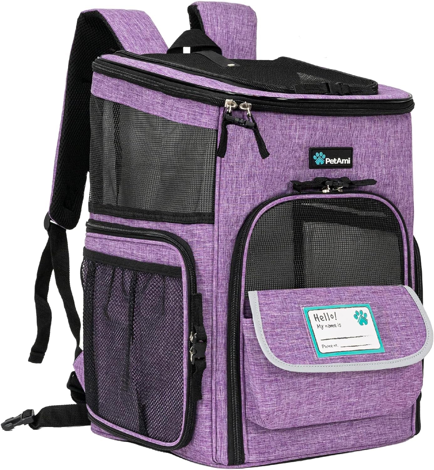 ```Furry Flight Attendant: The Purrfect Purple Backpack for Your Cat’s Next Adventure (Max 18 lbs of Sass)```