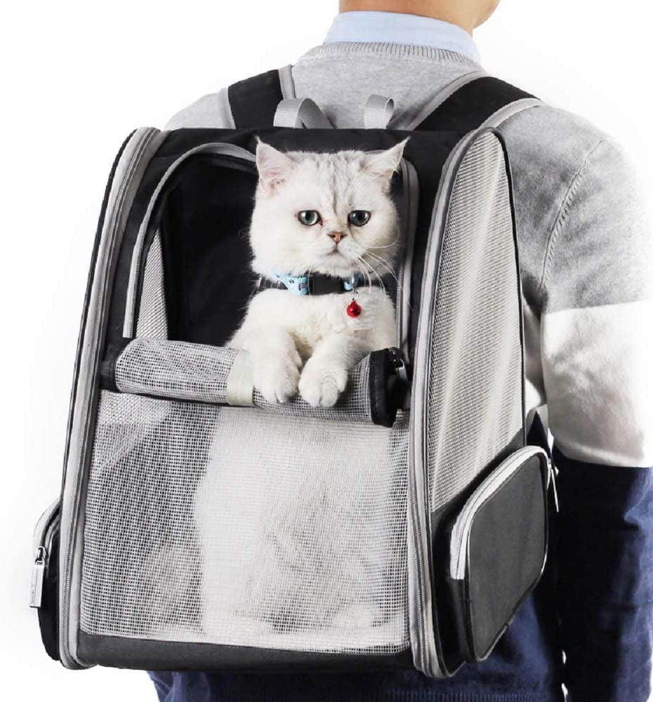 "Space-Age Bubble Backpack for Your Furry Co-Pilot: Because Every Cat and Dog Deserves to Ride in Style (Black)"