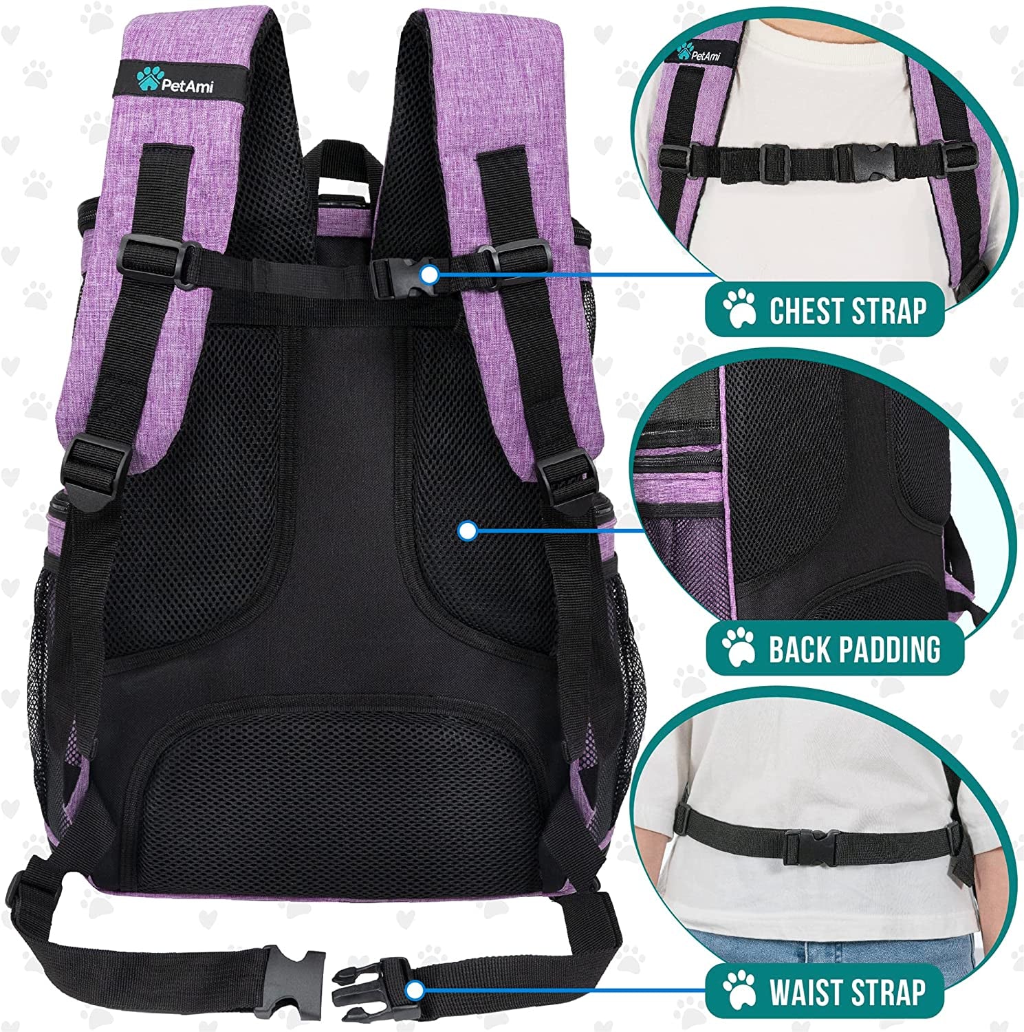 ```Furry Flight Attendant: The Purrfect Purple Backpack for Your Cat’s Next Adventure (Max 18 lbs of Sass)```