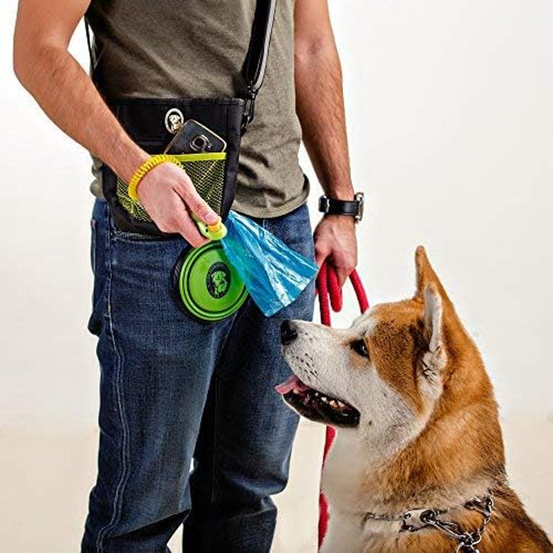 ```Snack Attack Satchel - The Ultimate Canine Cookie Carrier with Clicky Thing and Magic Bowl for Pooches, Adjustable Straps for Your Human Fashion Show, Perfect for Teaching Your Dog to Be a Goodest Boy!```