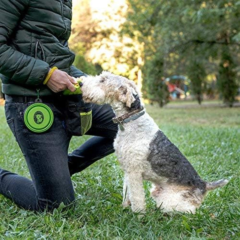 ```Snack Attack Satchel - The Ultimate Canine Cookie Carrier with Clicky Thing and Magic Bowl for Pooches, Adjustable Straps for Your Human Fashion Show, Perfect for Teaching Your Dog to Be a Goodest Boy!```