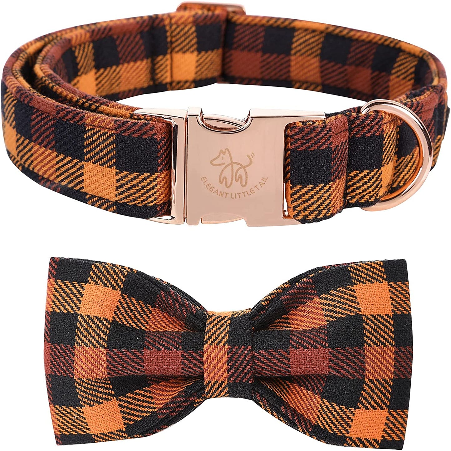 "Posh Pooch Bowtie Bling: The Adjustable Collar for Four-Legged Fashionistas of All Sizes (Even Cats Who Think They're Dogs)!"