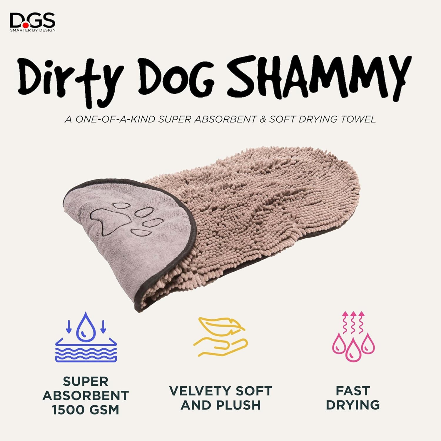 ```Furry Spa Day: The Ultimate Doggie Dry-Off Blanket - Super Absorbent, Quick Drying, & Machine Washable - Because Your Pup Deserves a Towel as Fancy as Their Fluff! | Grey 13X31```